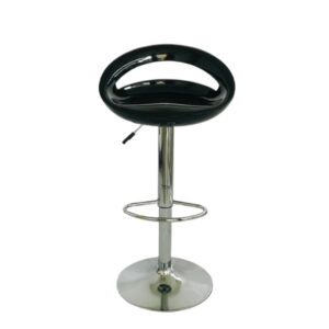 Modern Fiber Bar Stool with Adjustable Height - Black