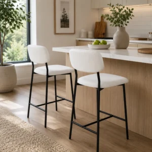 Contemporary White Counter Chair