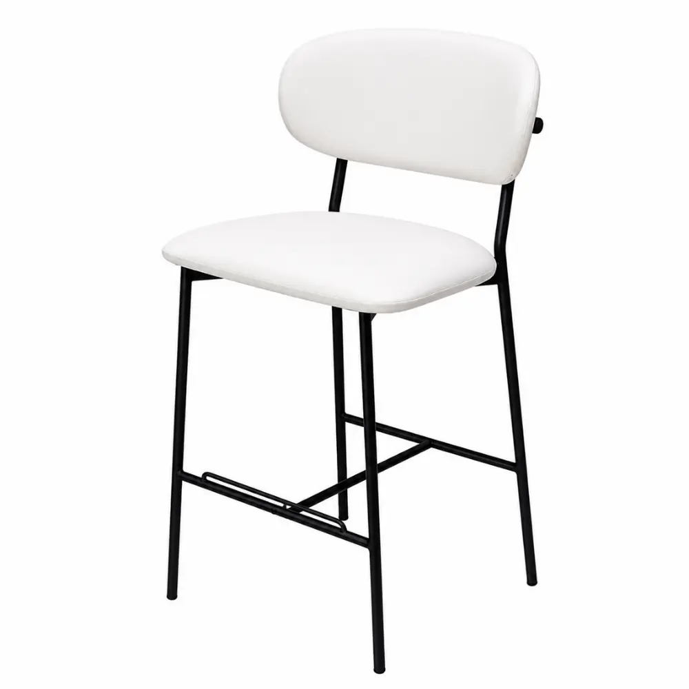 Contemporary White Counter Chair - Image 2