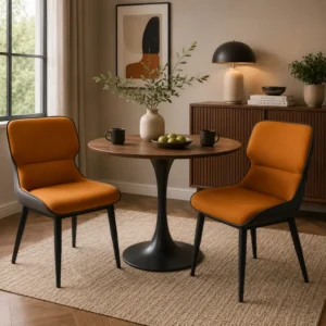 Modern Accent Dining Chair-Orange