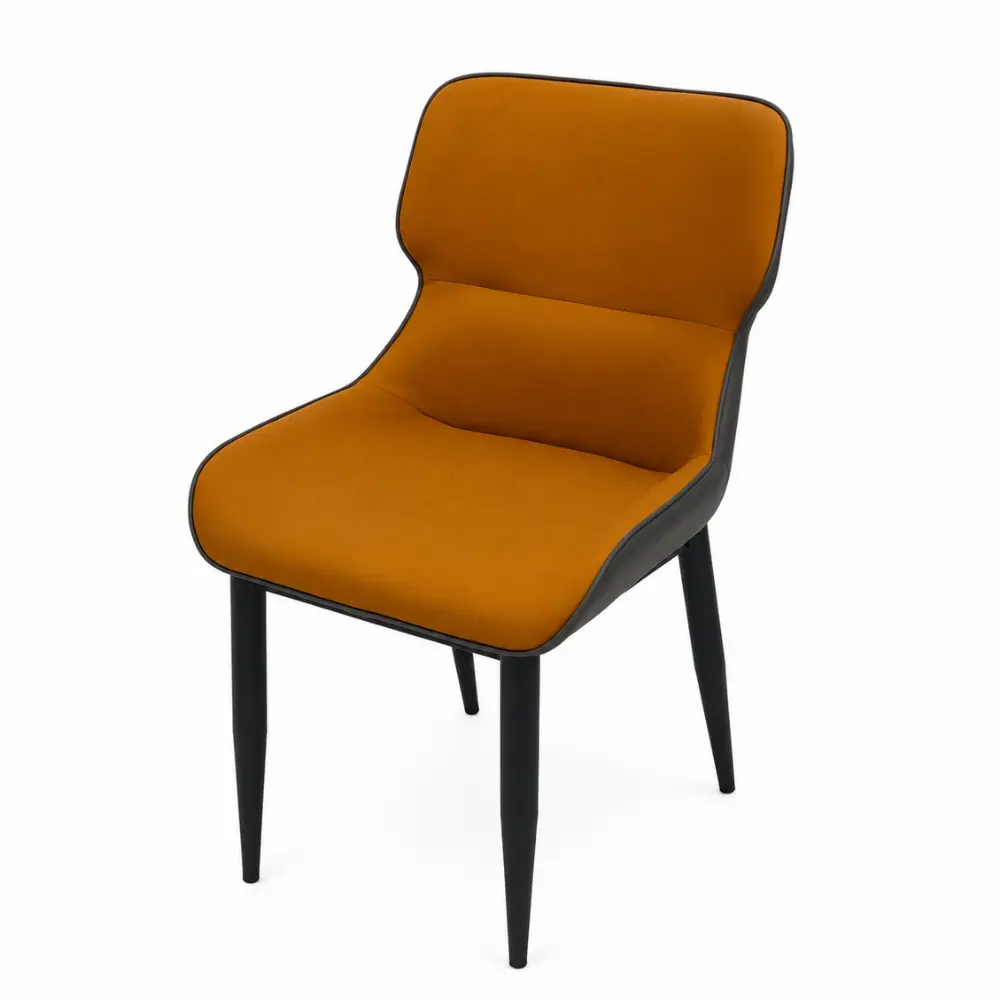 Modern Accent Dining Chair-Orange - Image 2