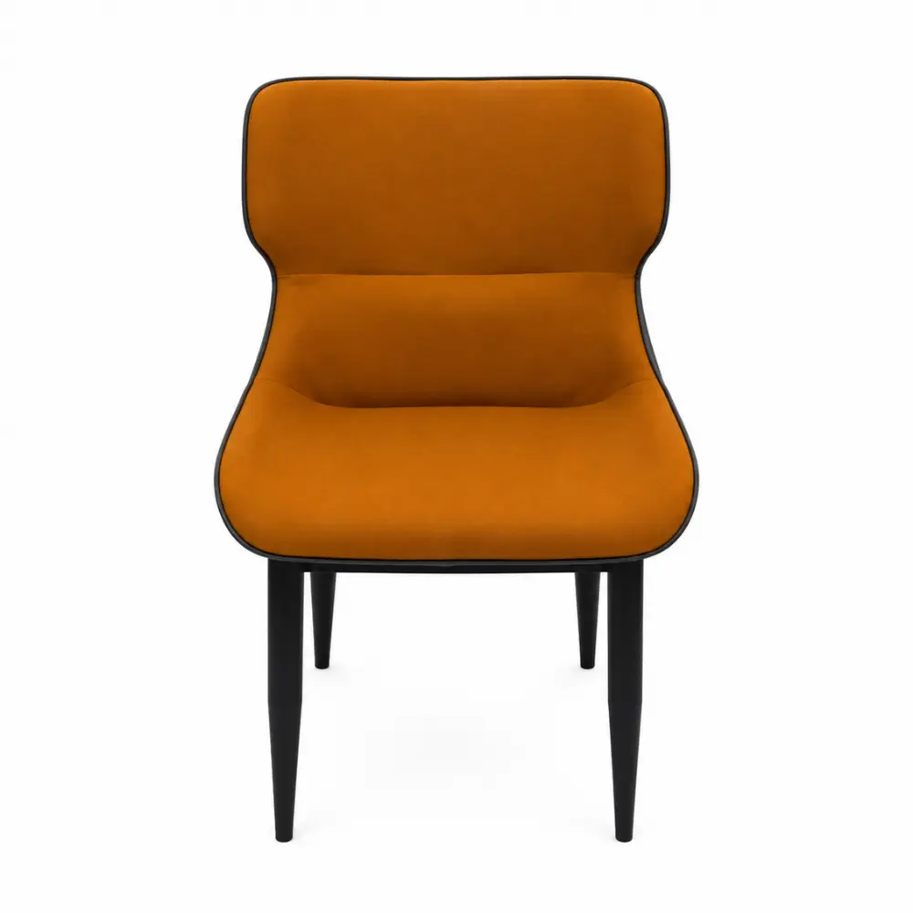 Modern Accent Dining Chair-Orange - Image 3