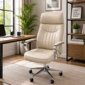 Luxury High-Back PU Leather Office Chair