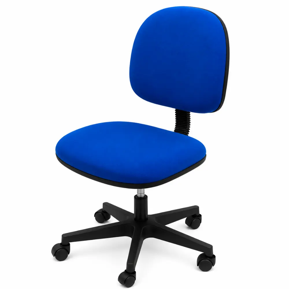 Compact Blue Swivel Office Chair - Image 2