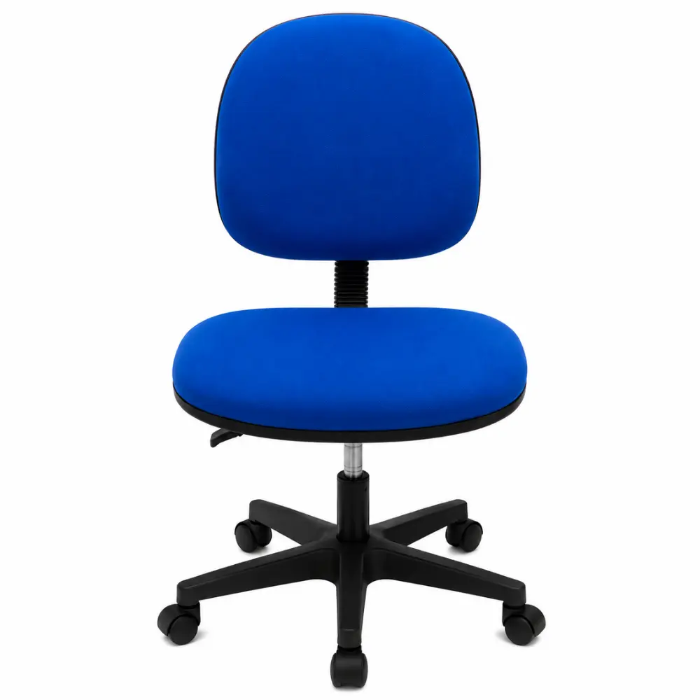 Compact Blue Swivel Office Chair - Image 3