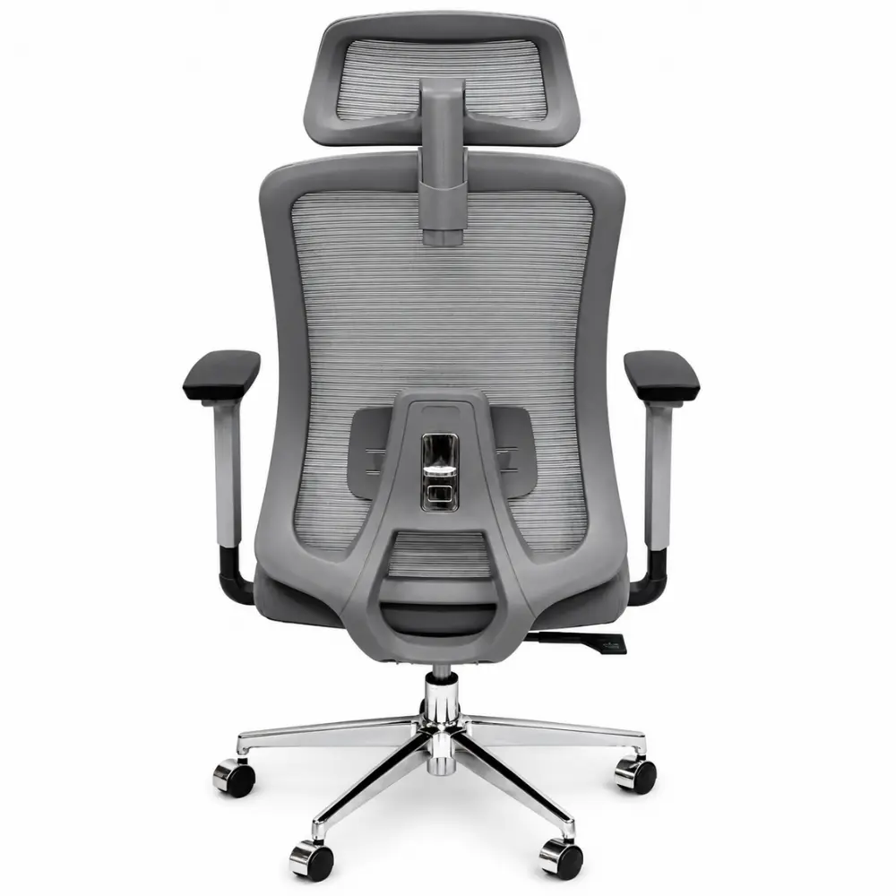 Ergonomic High-Back Grey Mesh Executive Office Chair - Image 4