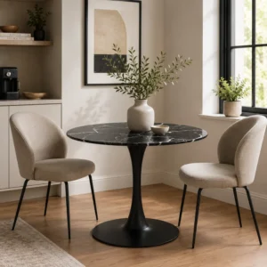Elegant Contemporary Round Cafe Dining Table